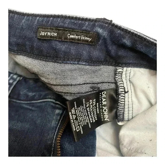 Dear John Roman Joyrich Patchwork Comfort Skinny Dark Wash Jeans Women’s Size 29 - Picture 7 of 16